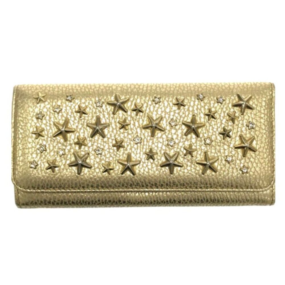 Jimmy Choo Star Studded Gold Leather